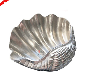 Cuenco de aluminio para servir chocolate con forma de hoja con acabado plateado brillante para Hotel Home - Product Image 2