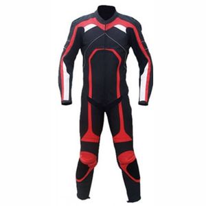 <b>Men's</b> <b>Waterproof</b> and Breathable Leather Racing <b>Suit</b> for Motorbike Racing Front Logo Position - Product Image 2