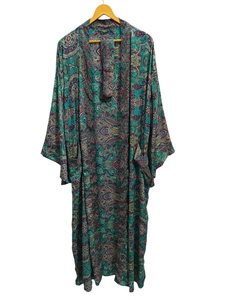 Ropa de salón Kimono de verano Hasta el tobillo Bata de seda Bata multicolor Ropa de noche Bata India Vintage Seda reciclada Sari Kimono, - Product Image 4