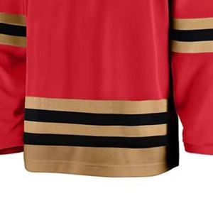 Jersey de hockey sobre hielo sublimado personalizado reversible de equipo de doble cara para jóvenes bordado de sarga vintage cosido personalizado - Product Image 5