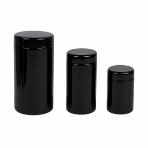 Factory Custom UV Black Violet <b>Glass</b> Jar 50ml 100ml 200ml 500ml 1000mlCR Lid Inner Liner Airtight Smell Proof <b>Packaging</b> - Product Image 5