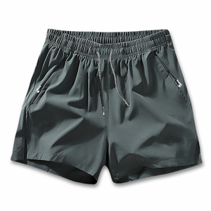 Custom <b>Men's</b> Casual Gym Shorts Breathable Ice Silk Sports Shorts Quick Dry With Zipper Pockets Fitness Running Shorts - Product Image 3