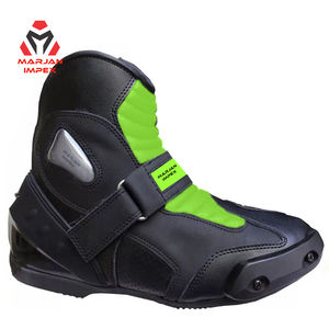 Motorcycle Racing Boots Leather Track Riding Footwear With Impact Resistant Ankle Protection And <b>Anti</b> <b>Slip</b> Outsole - Product Image 3
