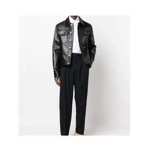 Hot Selling Men Clothing Leather Winter Jacket New Fashion Men Leather Jacket Windproof Leather Jacket with embossed logo - Product Image 6