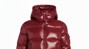 Chaqueta Acolchada Casual para Hombre, Ecológica, Cortavientos, Color Rojo Ladrillo, Personalizada, de Lana, Sólida, Ligera, con Capucha, Abrigada para Invierno, Impermeable - Product Image 3