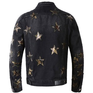 OEM Luxury <b>Men's</b> Vintage Denim <b>Jacket</b> Custom Chenille Embroidered Logo Street Wear Cotton <b>Jacket</b> - Product Image 2