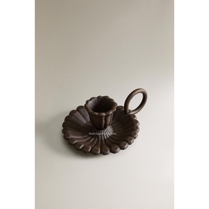 Bougeoir conique en métal de haute qualité fini rustique antique pour les fêtes d'événements à la maison bougeoir de décor de table - Product Image 1