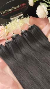 2025 vente chaude qualité supérieure 100% cheveux vietnamiens pré-collés pleine cuticule Remy rétrécissement Super Double extensions dessinées - Product Image 2