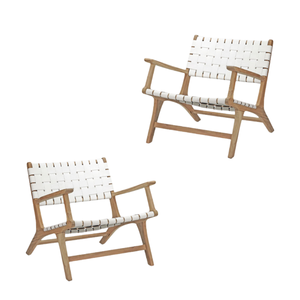 Silla de ocio, silla de comedor de ratán con teca, muebles de madera maciza para el hogar, muebles simples modernos, precio al por mayor - Product Image 5