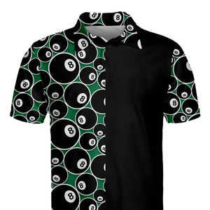 Polos Reversibles Unisex de Talla Grande para Billar/Snooker/Pool de 8 Bolas, 100% Poliéster, Impresión por Sublimación Personalizada - Product Image 4