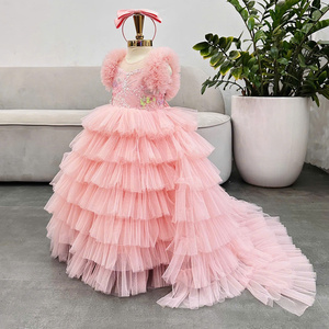 Robe de princesse pour bébé filles petite taille longue violet voile de demoiselle d'honneur par Nhung Nguyen fabriqué au Vietnam OEM ODM enfant vêtements mignon 1 - Product Image 5