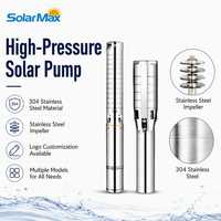 Pompe à eau solaire haute pression 3HP en acier inoxydable 304, pompe à puits profond avec turbine 280V pour le pompage de l'eau