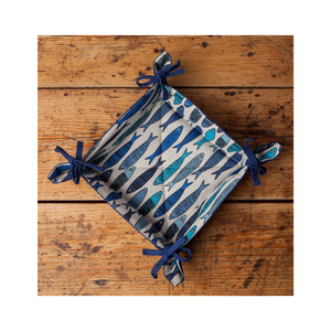 <b>White</b> 100% Cotton Embroidered Washable Eco Friendly Organizer Ideal for Small Kitchen Dining Room Wholesale Compact Bread <b>Basket</b> - Product Image 4