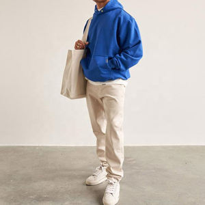 Sudadera con Capucha Azul para Hombre, Gruesa, 100% Algodón, Invierno, con Logotipo Personalizado, Pedrería, Gruesa, Unisex, Felpa Francesa, Talla Grande - Product Image 2