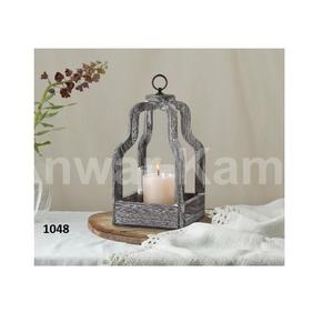 Lanterne chauffe-plat à base carrée en laiton antique en verre et métal la plus vendue au prix de gros - Product Image 3