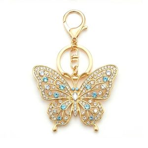 Porte-clés personnalisés modernes et tendance en forme d'oiseau flamant rose, ornés de strass, plaqués or, en zinc, émail souple, imprimés en sérigraphie - Product Image 4