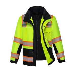2023 Customized Safety Working Jacket For Workers Custom Design With High Quality Zipper Jacket Safety Tool Pockets