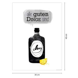 Impresión Artística Minimalista en Papel, Diseño de Naturaleza Muerta con Motivo 'All Good Things' - Product Image 3