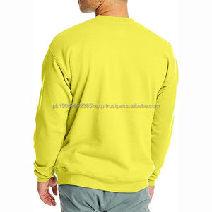 Sweats à capuche et sweat-shirt pour hommes logo personnalisé impression Streetwear côtes col rond surdimensionné épaules tombantes sweat-shirt vierge pour hommes - Product Image 4