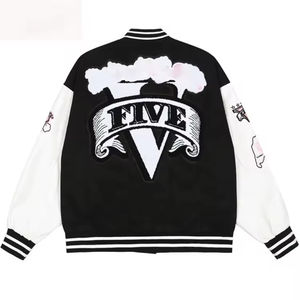 Veste universitaire d'inspiration vintage pour homme avec lettre avant en chenille et fermeture à bouton-pression parfaite pour le style de tous les jours - Product Image 4