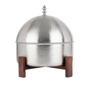 Casserole de luxe ronde en acier inoxydable avec couvercle, faite à la main, écologique, pour servir - Product Image 5