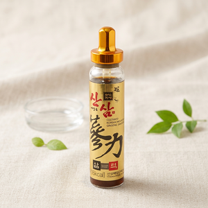 Extrait de ginseng de montagne cultivé en spray 10 ml, qualité cosmétique, style coréen, flacon en verre coréen pour les soins du visage et du corps - Product Image 1