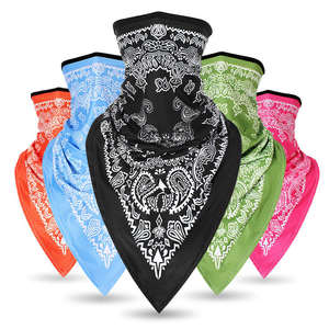 Voile de protection solaire UV d'été, masque facial triangulaire pour le cyclisme, cache-cou, écharpe, bandana en maille rafraîchissante à motif paisley - Product Image 5