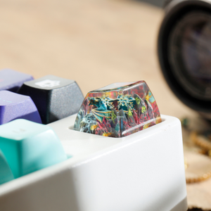 Teclas Místicas de Anime, Teclas Artesanales Personalizadas, Teclas Anime Lindas, Teclas Verdes, Juego de Teclas, Teclas de Resina - Product Image 4