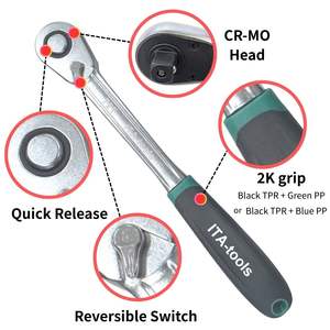 Llave de Trinquete de Liberación Rápida de 1/4\", 3/8\", 1/2\" y 72 Dientes con Agarre 2K - Product Image 3