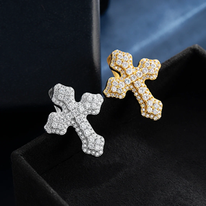 Pendentif personnalisé en alliage plaqué or avec nom, style hip-hop, serti de diamants CZ - Product Image 3