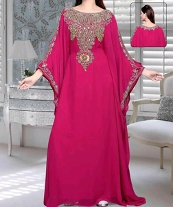 Dubai Farasha <b>Kaftan</b> Beautiful Red Caftan Muslim Traditional Caftan Stone Beads Work Hand Work <b>Kaftan</b> Moroccan Design Kaftan2024 - Product Image 2