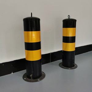 Poteau de signalisation fixe en acier pour parking souterrain, borne de délimitation de zone de propriété, barrière d'isolation de véhicules - Product Image 5