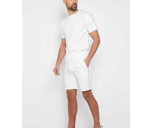 Ensemble de t-shirts d'été 100% coton pour hommes, décontracté et confortable, coupe ample, respirant, tissu lourd, ensemble court pour hommes, nouvel arrivage - Product Image 6