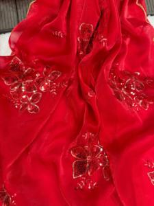 Thiết kế Saree với sequins thêu làm việc trong jimi-choo vải có sẵn với giá bán buôn từ nhà cung cấp Ấn Độ - Product Image 6