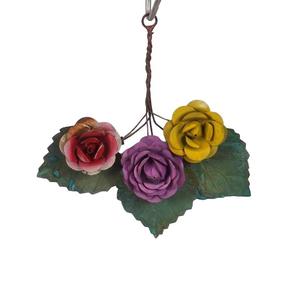 AB Collections Luxe Moderne Style Intérieur Fer Feuille Fleur Forme Multicolore Artisanat Suspendu Décoration De Noël 12X17cm - Product Image 5