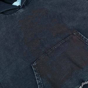 Sudadera con Capucha Extra Grande con Logotipo Personalizado al por Mayor, Sudadera con Capucha de Alta Calidad, Lavada al Ácido, Estilo Vintage, para Mujer - Product Image 3