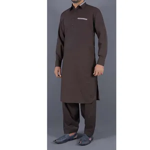 Good Quality Cotton Made Islamic Men's Shalwar Kameez Suit Customized Embroidery Shalwar Kameez For Men's