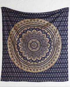 Tapices de algodón indio Twin Mandala Hippie tapiz arte impreso colcha Floral colgante de pared para decoración de Picnic en la playa - Product Image 2