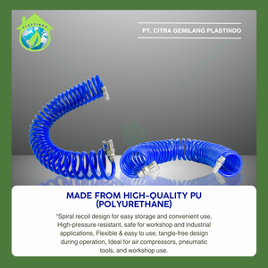 Tuyau de compresseur d'air à recul en spirale PE 12m Durable Flexible Strong Conçu pour une utilisation à long terme à haute pression - Product Image 6