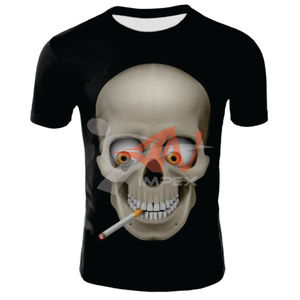 Custom <b>Men's</b> O-Neck <b>T</b>-<b>Shirt</b> with <b>Polyester</b>/Cotton Material Customizable Logo Quick Dry & Breathable for Summer Wear - Product Image 1