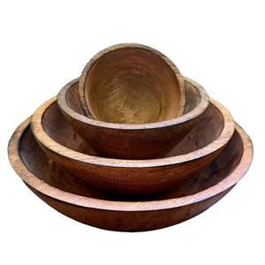 ชามไม้ธรรมชาติใช้ซ้ำได้สำหรับสลัดไอศกรีมของหวานและผลไม้เป็นมิตรต่อสิ่งแวดล้อม - Product Image 4