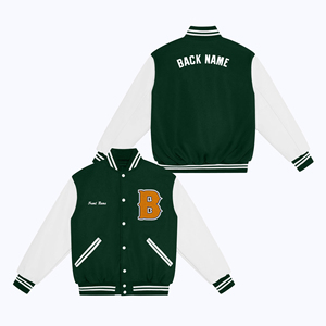 2024 hommes support université veste Logo personnalisé manches en cuir broderie noir Couple collège Baseball Streetwear Letterman Style - Product Image 6