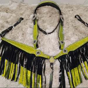 Ensemble Western Headstall & Breast Collar Set Premium Seasonal Horse Tack Designs ensemble de punaises de luxe pour cheval ensemble complet de chevaux de trait - Product Image 4