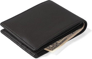 Cartera de Cuero Genuino Casual para Hombre, Estilo Vintage, con Logotipo, Protección RFID Anti-Robo, Cierre Abierto, Tarjetero Corto, Interior de Poliéster - Product Image 2