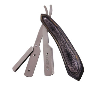 Maquinilla de Afeitar Recta Pissco de Alta Calidad para Barberos, Maquinilla Desechable para Salón con Mango de Madera Negra - Product Image 6