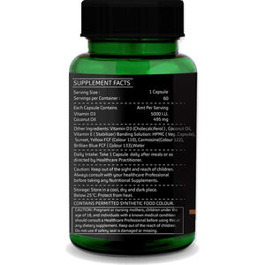 วิตามินดี3 กรีนโอเปีย คุณภาพสูง 5000 IU 60 แคปซูลเหลว สำหรับผู้ทานมังสวิรัติ เพื่อสุขภาพที่ดี - Product Image 2