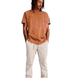 Nouveau design de mode 100% coton Jersey Street Wear col rond hommes T-Shirt pour hommes élégant de qualité supérieure lavage à l'acide T-Shirt hommes OEM - Product Image 5