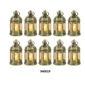 Hexagon Decorative Moroccan <b>Candle</b> Lantern <b>Holders</b> Handmade Tea Light <b>Holder</b> <b>Bronze</b> Metal Glass Gift & Decor Items - Product Image 4