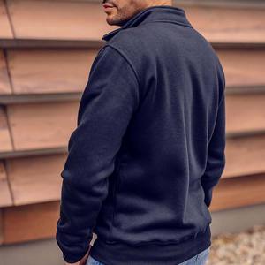 Cárdigan con cremallera de fábrica OEM al por mayor, suéter informal, sudaderas, chaqueta bomber holgada con logotipo impreso personalizado - Product Image 2