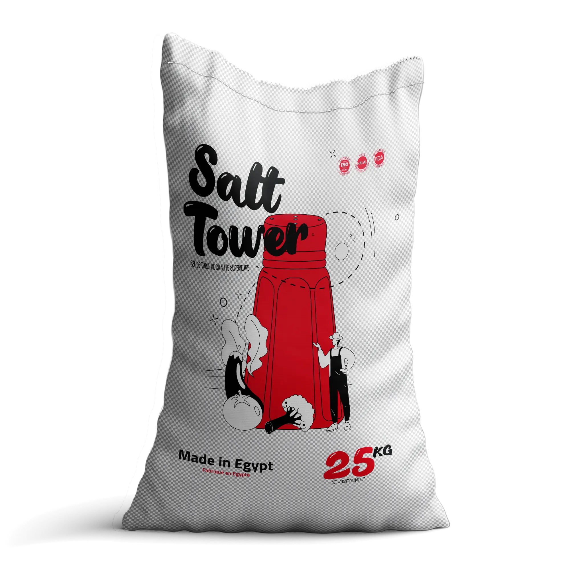 Yeni marka tuz kulesi 25kg yüksek kaliteli Siwa tuzu fabrika ihracat için hazır toplu yenebilir tuz